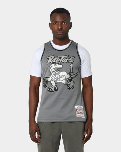 Mitchell & Ness Toronto Raptors Metal Works #1 McGrady Iverson Swingman Jersey Gunmetal