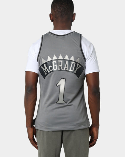 Mitchell & Ness Toronto Raptors Metal Works #1 McGrady Iverson Swingman Jersey Gunmetal