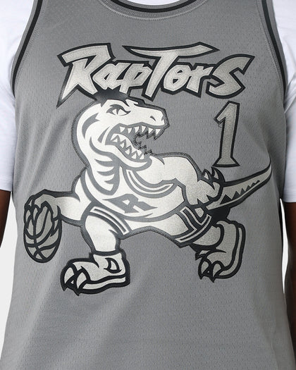 Mitchell & Ness Toronto Raptors Metal Works #1 McGrady Iverson Swingman Jersey Gunmetal