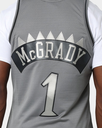 Mitchell & Ness Toronto Raptors Metal Works #1 McGrady Iverson Swingman Jersey Gunmetal