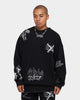 Loiter Chaos Multi Logo Crewneck Black