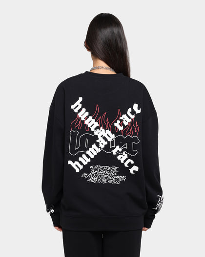 Loiter Chaos Multi Logo Crewneck Black