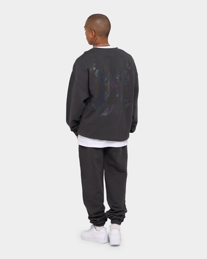 Loiter Reflective Chaos Multi Logo Crewneck Charcoal