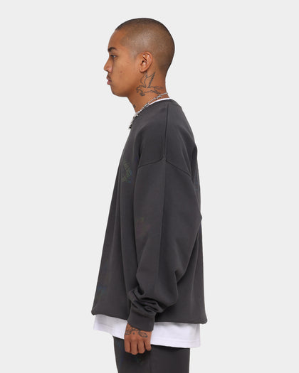 Loiter Reflective Chaos Multi Logo Crewneck Charcoal