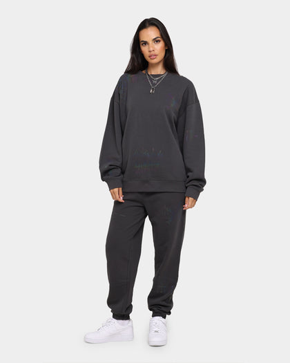 Loiter Reflective Chaos Multi Logo Crewneck Charcoal