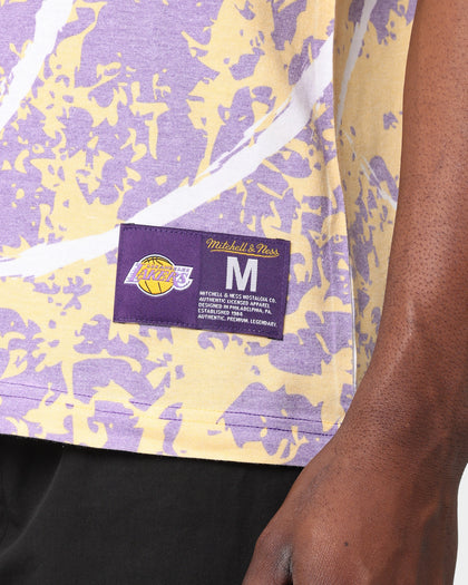 Mitchell & Ness Los Angeles Lakers Jumbotron Sublimated T-Shirt Gold