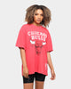 Mitchell & Ness Chicago Bulls Oversized TM CLR Logo T-shirt Faded Red