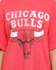 Mitchell & Ness Chicago Bulls Oversized TM CLR Logo T-shirt Faded Red