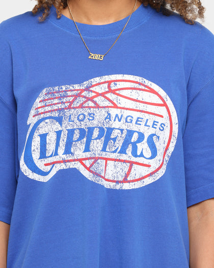 Mitchell & Ness Los Angeles Clippers Oversized TM CLR Logo T-shirt Faded Blue