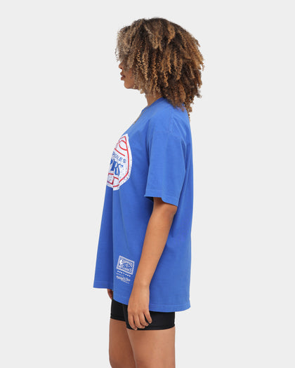Mitchell & Ness Los Angeles Clippers Oversized TM CLR Logo T-shirt Faded Blue