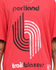 Mitchell & Ness Portland Trail Blazers Oversized TM CLR Logo T-shirt Faded Red