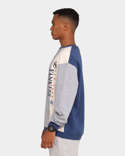 Majestic Athletic New York Yankees Vertical Panelled Crew Ensign Blue