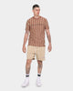 Carré Script Stripe Classique Short Sleeve T-Shirt Brown