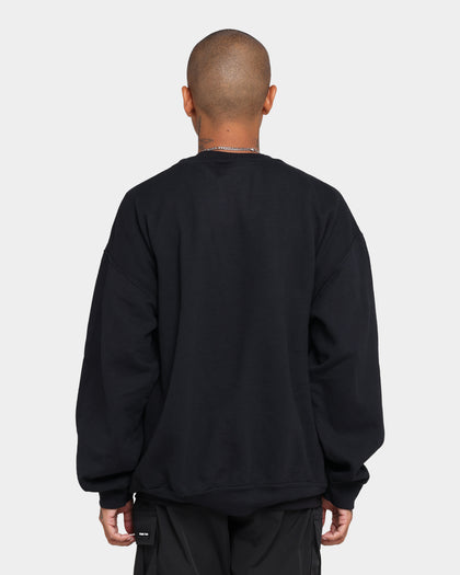 Mitchell & Ness Men's Los Angeles Lakers Oversize XL Logo Crew Sweat Vintage Black