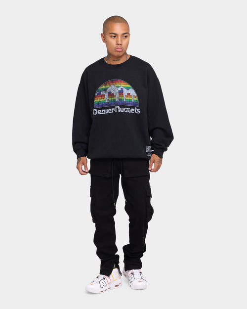 Mitchell & Ness Denver Nuggets Oversize XL Logo Crew Sweat Vintage Black