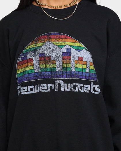 Mitchell & Ness Denver Nuggets Oversize XL Logo Crew Sweat Vintage Black