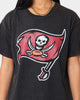 Mitchell and Ness Tampa Bay Buccaneers Oversized Extra Large Logo T-Shirt Vintage Black