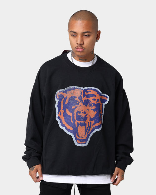 Mitchell & Ness Oversized Extra Large Print Chicago Bears Crew Vintage Black