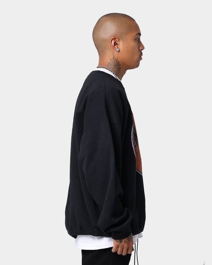 Mitchell & Ness Oversized Extra Large Print Cincinnati Bengals Crew Vintage Black