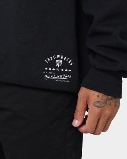 Mitchell and Ness Miami Dolphins Oversized Extra Large Print Crewneck Vintage Black