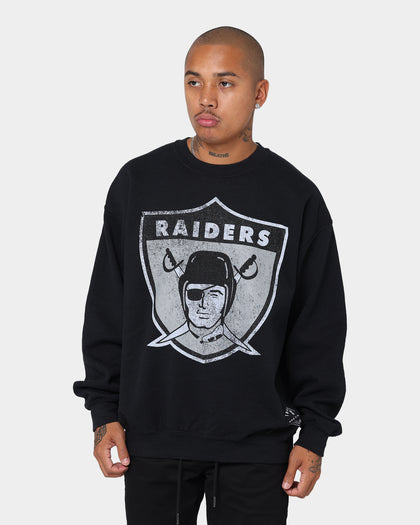 Mitchell and Ness Las Vegas Raiders Oversized Extra Large Print Crewneck Vintage Black