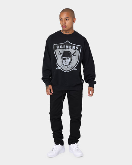Mitchell and Ness Las Vegas Raiders Oversized Extra Large Print Crewneck Vintage Black
