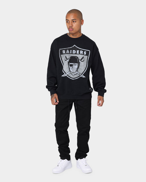 Mitchell and Ness Las Vegas Raiders Oversized Extra Large Print Crewneck Vintage Black