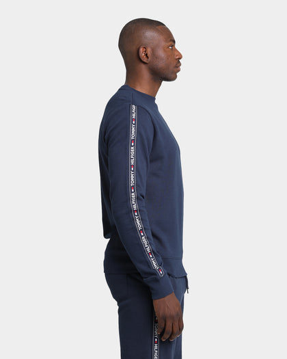 Tommy Jeans Terry Long Sleeve Track Top Navy Blazer