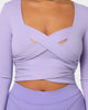 Reebok X Cardi B Women's Long Sleeve Crop Top Purple