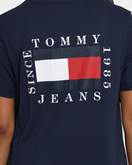Tommy Jeans Women's Box Flag T-Shirt Navy