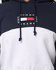 Tommy Jeans Women's Colour Blocked Cropped Hoodie White