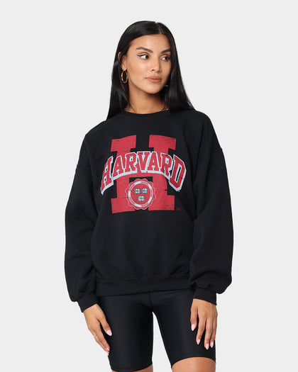 National Collegiate Athletic Association Harvard H Seal Vintage Crewneck Vintage Black