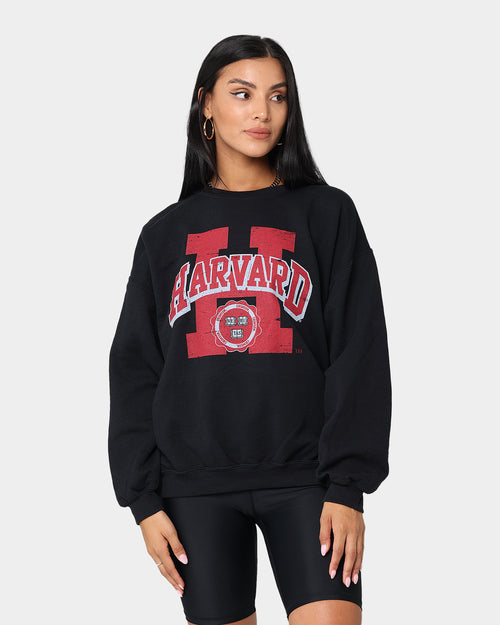 National Collegiate Athletic Association Harvard H Seal Vintage Crewneck Vintage Black