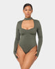 Reebok Women's Cardi B X Reebok Bodysuit Hunter Green