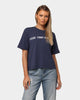 Tommy Jeans Women's Boxy Crop Tape T-Shirt Twilight Navy