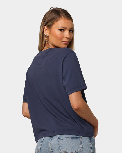 Tommy Jeans Women's Boxy Crop Tape T-Shirt Twilight Navy