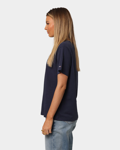 Tommy Jeans Women's Relaxed College Logo T-Shirt Twilight Navy