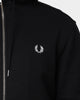 Fred Perry Hooded Zip Through Sweatshirt Black