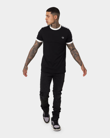 Fred Perry Taped Ringer T-Shirt Black