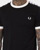 Fred Perry Taped Ringer T-Shirt Black