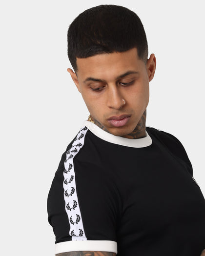 Fred Perry Taped Ringer T-Shirt Black