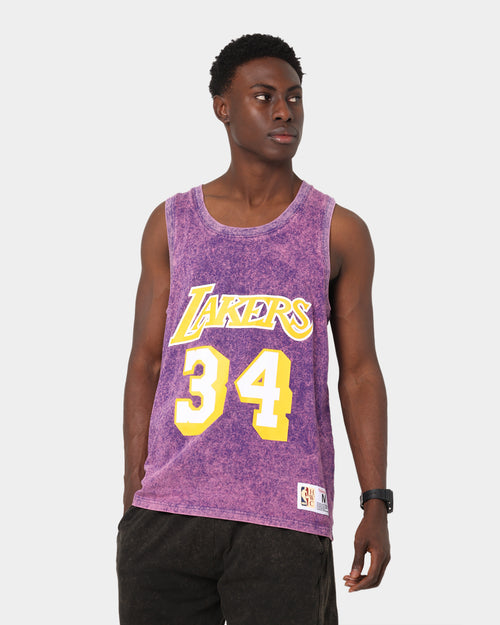 Mitchell & Ness Los Angeles Lakers Shaquille O'Neal #34 Quintessential Acid Tank Purple