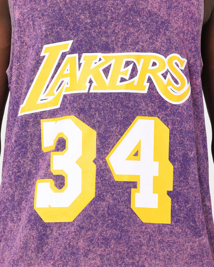 Mitchell & Ness Los Angeles Lakers Shaquille O'Neal #34 Quintessential Acid Tank Purple