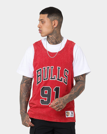 Mitchell & Ness Dennis Rodman #91 Quintessential Acid Tank Red