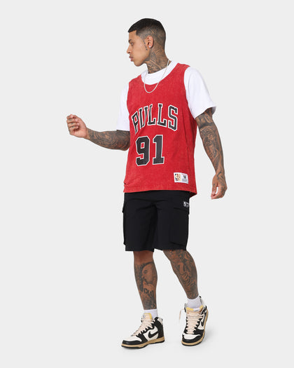 Mitchell & Ness Dennis Rodman #91 Quintessential Acid Tank Red