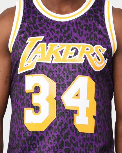 Mitchell & Ness Los Angeles Lakers Shaquille O'Neal 1996-'97 #34 Wild Life Swingman Jersey Purple