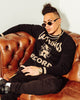 Last Kings Records Knitted Sweater Black/Tan