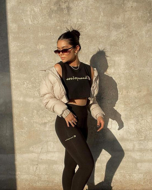 Champion Women's Heritage Jersey Tank Black/Gold