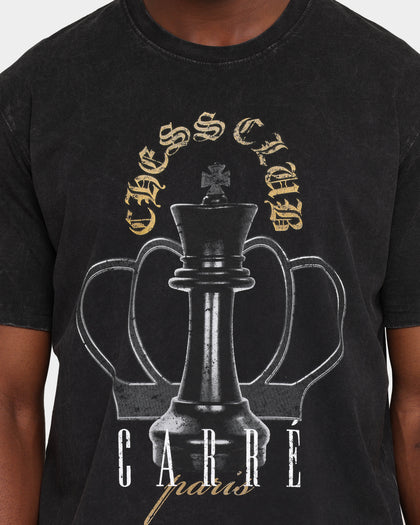 Carré Men's Chess Club Vintage T-Shirt Black Wash