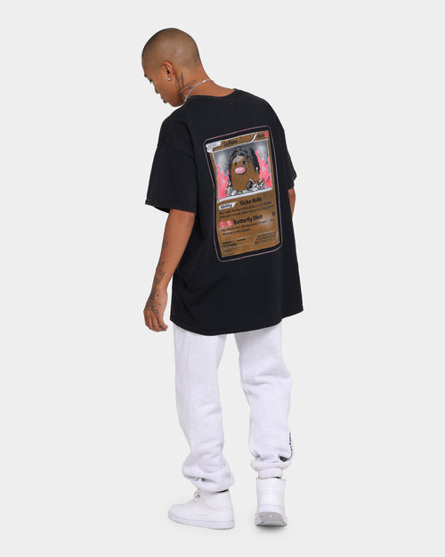 Goat Crew Flame Player Card Vintage T-Shirt Black Wash